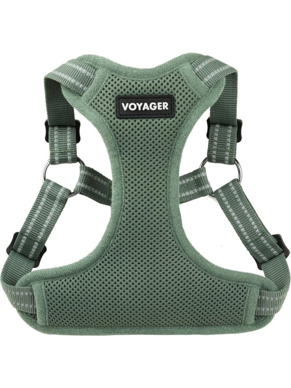 Adjustable Step-in Breathable Mesh Dog Harness for Small to Large Dogs - Moss